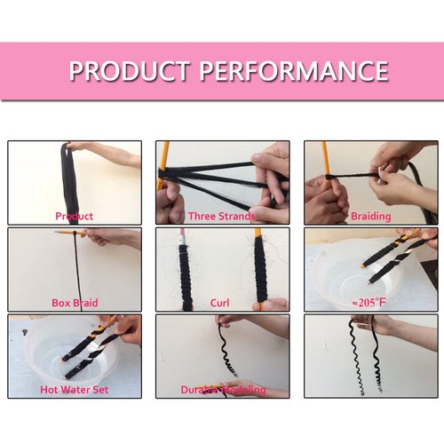Liang Dian Pre-Stretched Braiding Hair 28 Inch 8 packs Hot Water Setting Synthetic Hair Crochet Braiding Hair Extension (IB)