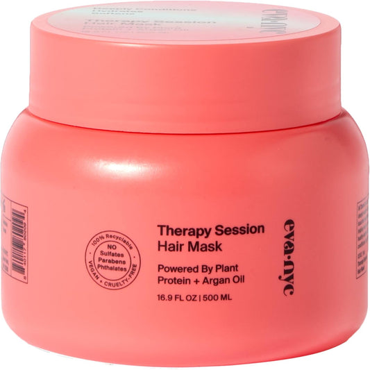 Eva NYC Therapy Session Hair Mask | Deep Conditioning Hair Mask | Made With Argan Oil and Plant Protein To Hydrate Hair | 16.9 fl oz