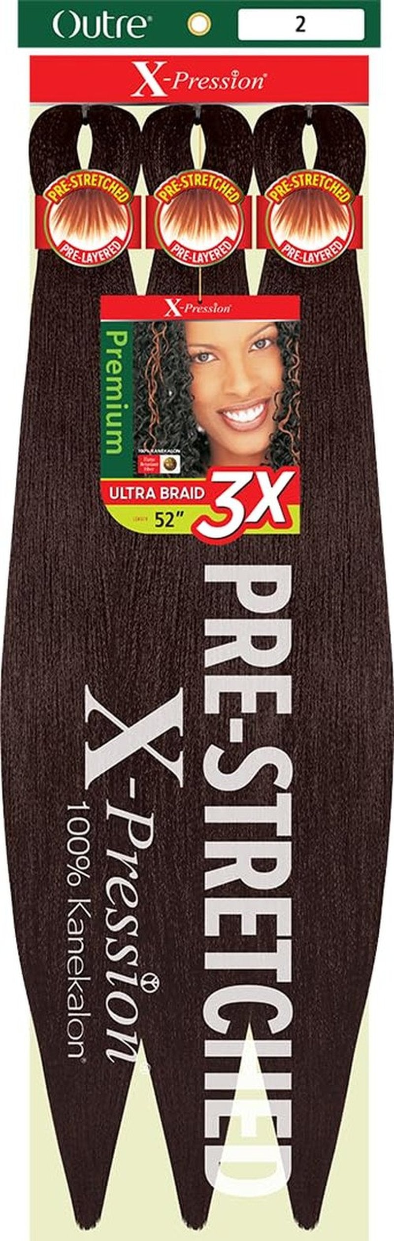 [3 PACK DEAL] Outre X-Pression Braid-Pre Stretched Braid 52" 3X 3 Packs (2)