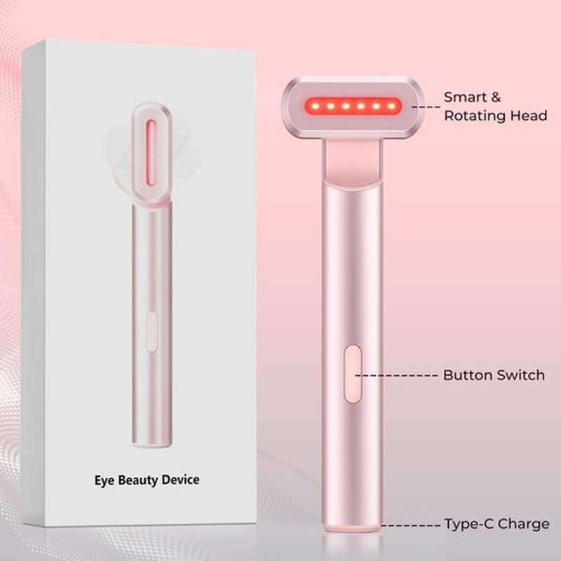 Red-Light-Therapy-for-Face,7 in 1 LED Light-Therapy-Wand for Face and Neck - Microcurrent Facial Device for Anti-Aging - Face & Eye Massager Skincare (7 Colors led light)