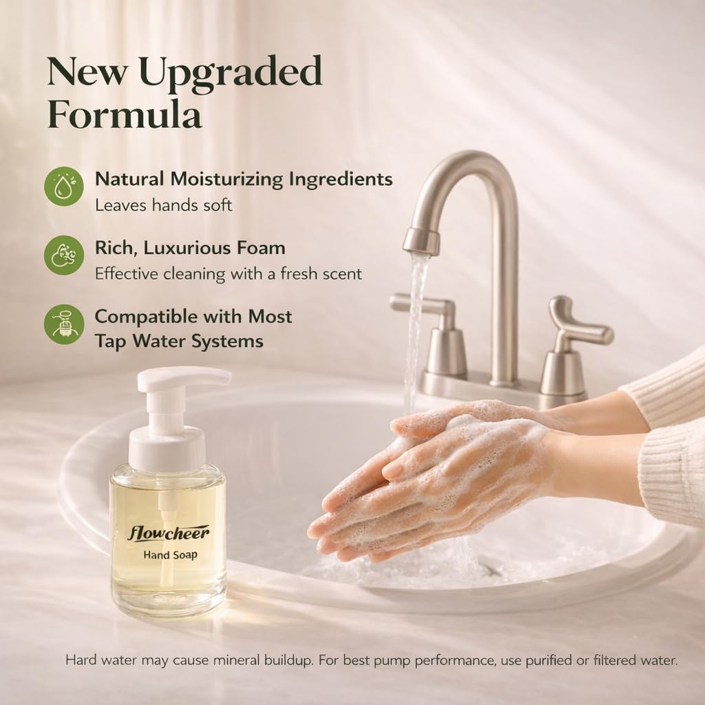 flowcheer Foaming Hand Soap Refill Tablets, Vanilla Fragrance, 12 Pack