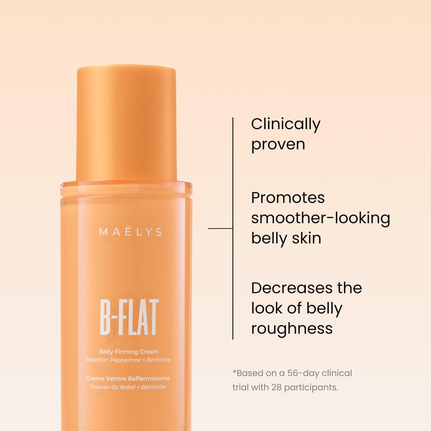 MAËLYS B-FLAT Belly Firming Cream for Women, 3.4 Fl Oz