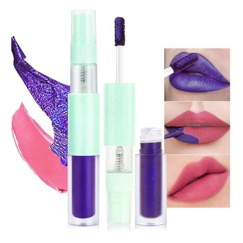 JAAZIN Matte Lip Gloss with Spray Bottle, Auburn Liquid Lip Stain Peel Off, Long Lasting Waterproof Lipstick Lip Gloss Stain, Transfer-proof, Highly Pigmented Color (Vivid Auburn)