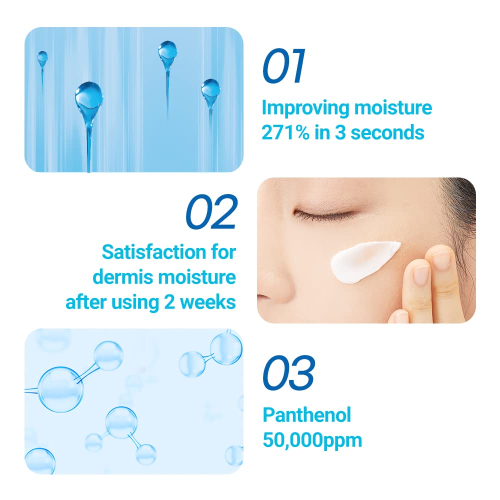 Real Barrier Intense Moisture Cream (Jar), Facial Moisturizer for Sensitive Skin, Hypoallergenic Fast Deep Hydration for Dry Skin, Recovering Damaged Skin Barrier, Kbeauty 1.7 Fl. Oz, 50ml