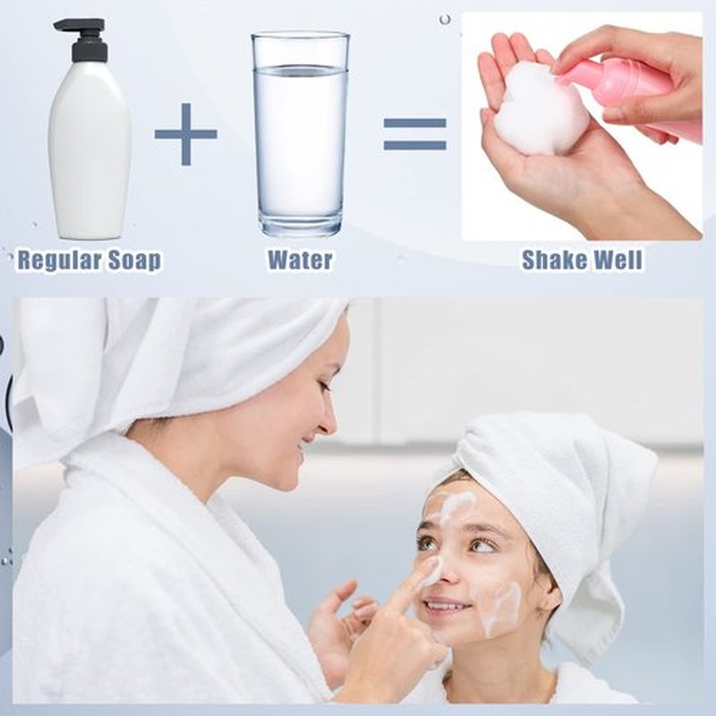 24 Pcs Foam Pump Bottles 1 Oz/ 30 ml Travel Soap Bottle Plastic Mini Empty Dispenser Foaming Bottles for Refillable Hand Sanitizer Lash Shampoo Bottles