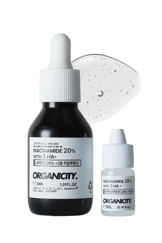 Niacinamide 20% Serum with Hyaluronic Acid | Pore Minimizer & Moisturizer for Even Skin Tone, 1.01 Fl Oz