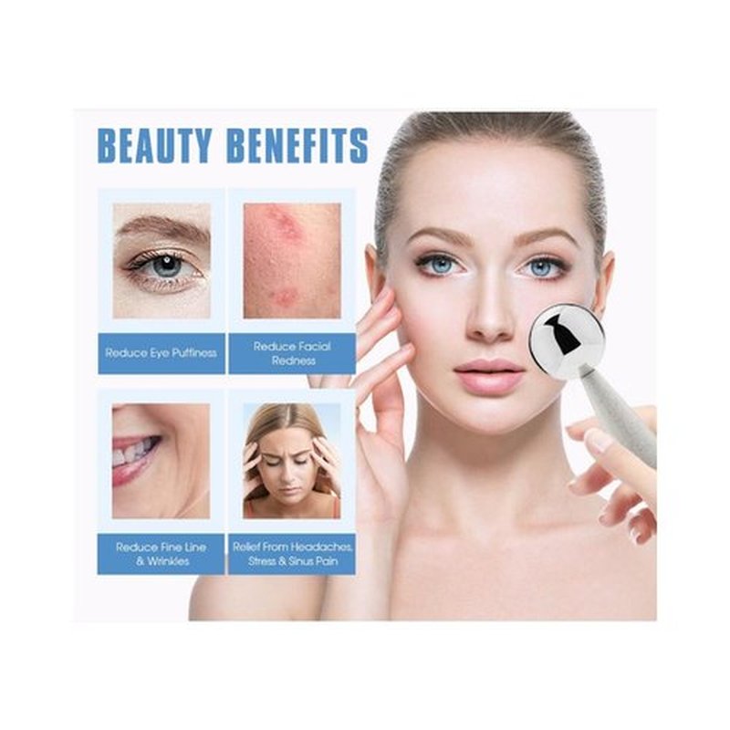 brakverla Facial Ice Globes and Roller, Cooling Massager for Face, Eyes and Neck, Cryotherapy Treatment for Puffiness, Dark Circles and Wrinkles