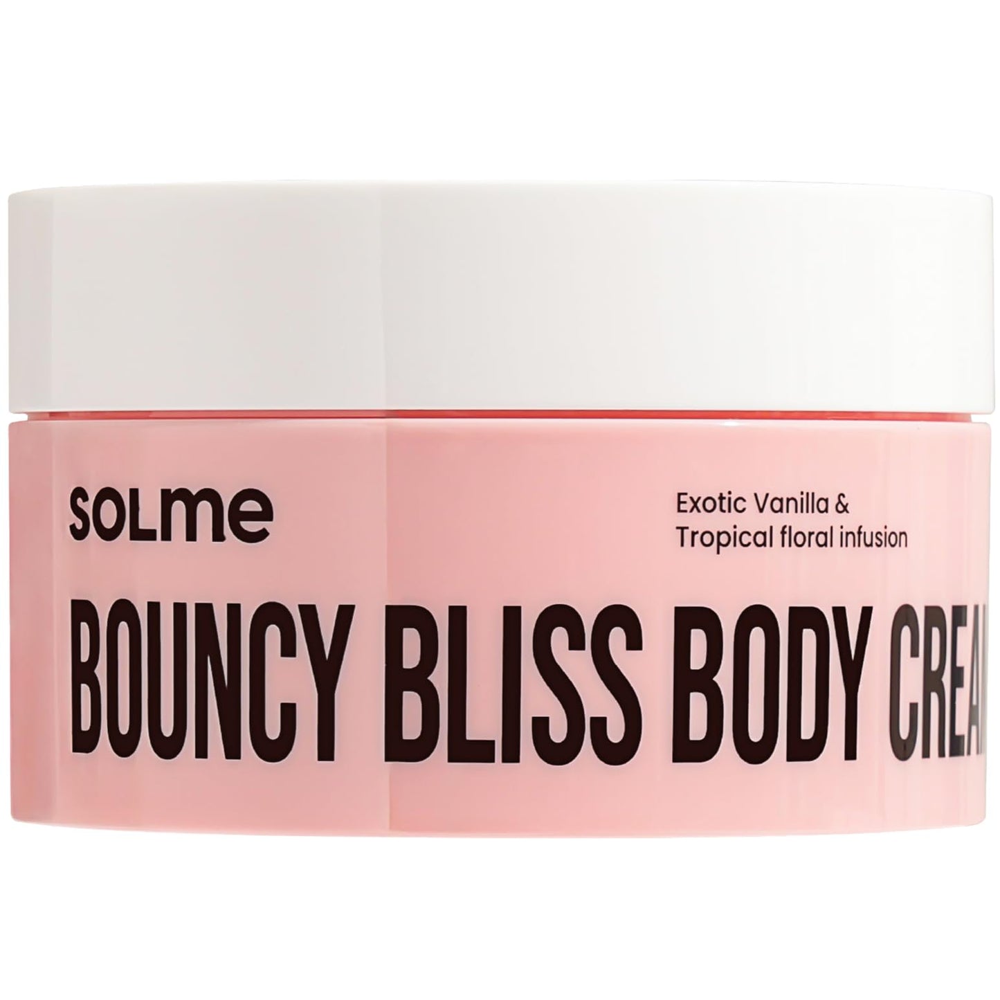 SOLME Bouncy Bliss Body Cream - Viral Glass Skin Body Butter | Smells like a Warm Hug | Long-Lasting Peach Vanilla Scent | Korean Glow Technology | Peptide & Niacinamide | Luxury Dupe | 6.76 fl oz