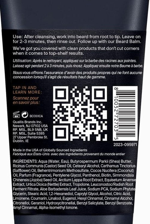 Scotch Porter Hydrate & Nourish Beard Conditioner – Long-Lasting Moisture Helps Strengthen, Reduce Frizz & Promote Healthy Hair Growth for Dull, Dry, Coarse Beards – Original Scent, 7.1 oz. Bottle