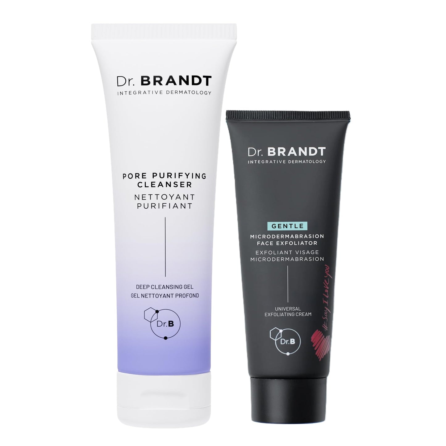 Dr. Brandt Pore Cleansing Duo - Includes Pores No More Purifying Cleanser (4.2 fl oz) + Gentle Microdermabrasion Face Exfoliator (2 oz)