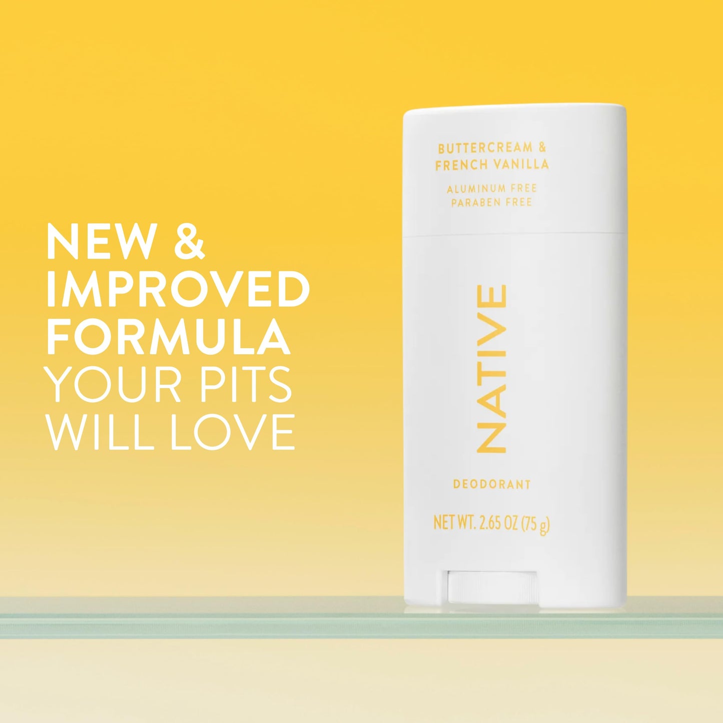 Native Deodorant Contains Naturally Derived Ingredients, 72 Hour Odor Control, Deodorant for Women and Men, Aluminum Free, Buttercream & French Vanilla 2.65oz