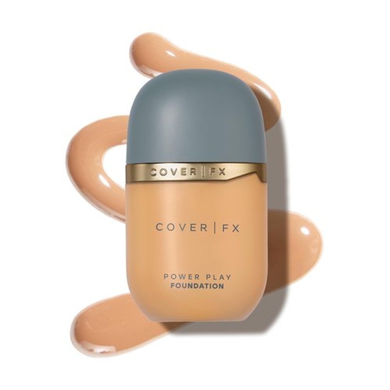 COVER FX Power Play Foundation - Shade M4 - Buildable Full Coverage - Waterproof Sweat-Proof Transfer-Proof - Natural Matte Finish - All Skin Types