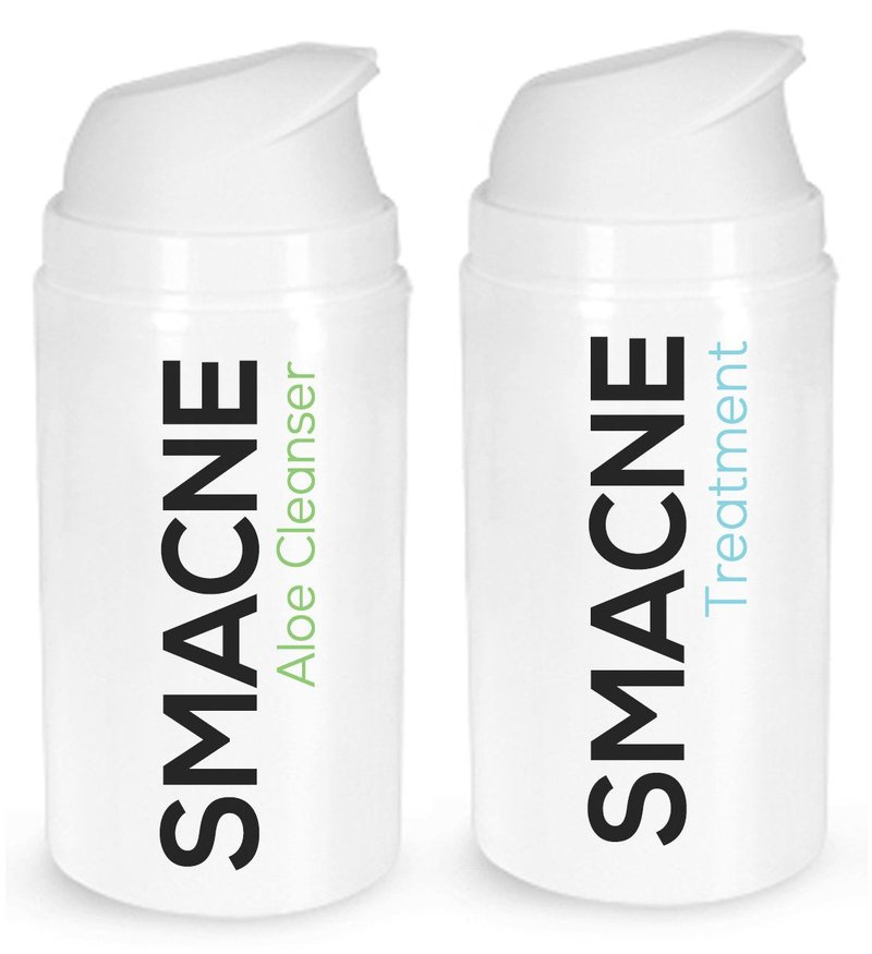 SMACNE Acne Treatment 60 Day Kit With Tea Tree Oil, Benzoyl Peroxide, Jojoba Oil, Aloe Vera, Salicylic Acid, Glycolic Acid, Hyaluronic Acid, Cystic Acne Treatment