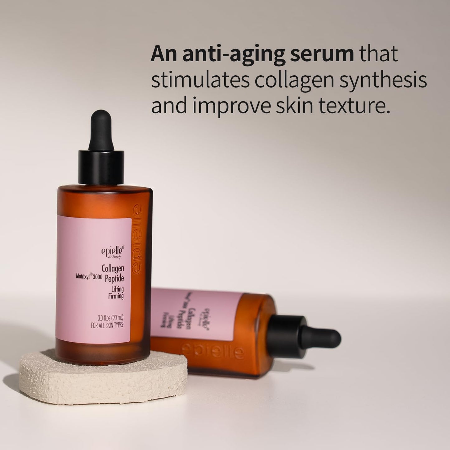 Epielle Complex Collagen + Peptides Serum 3 fl.oz, Glowing and Firming Formula for Uneven Tone & Enlarged Pores, Anti-Aging for Face, Korean Skin Care