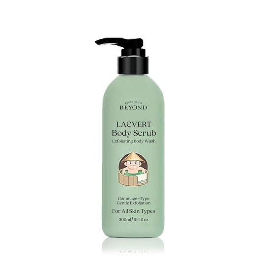 Lacvert Body Scrub Peeling Gel - Green Tea Exfoliating Shower Gel | 10.1 fl oz for Smooth Skin