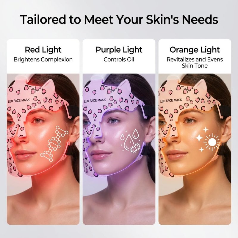 Red Light Face Mask - 240 LEDs Phototherapy for Skin Rejuvenation | 3 Modes for Brightening & Soothing