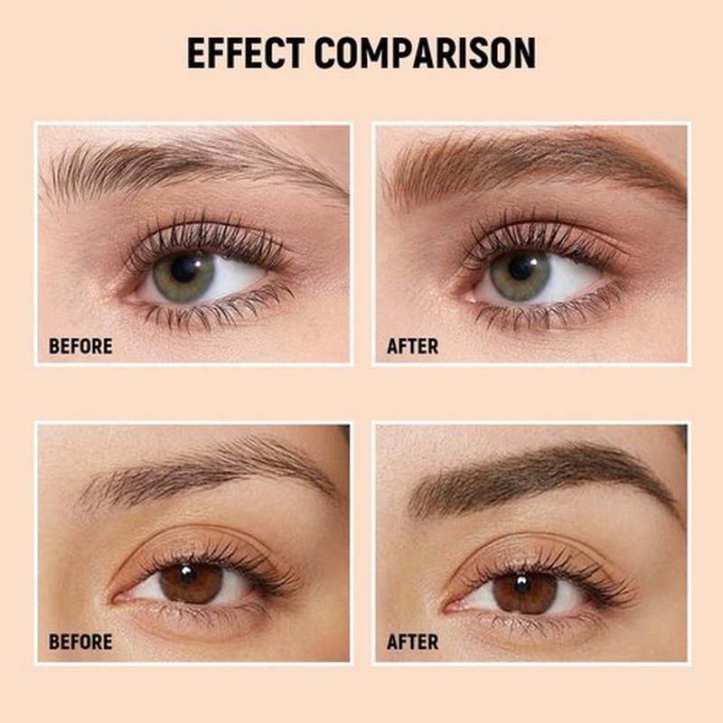 New Microblading Eyebrow Pen,3D Waterproof Eyebrow Pencil,2PCS Eyebrow Tattoo Pencil 4 Fork Tip Natural Fine Stroke Eyebrow Pen,Eye Brown Makeup Long-Lasting Magic Eyebrow Pen (Light Brown)