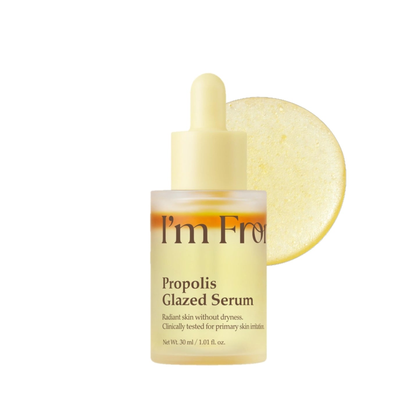 I'm From Propolis Glazed Serum, Honey-Based Glow Serum for Glass Skin, Hydration & Skin Barrier Care, Lightweight Dual-Layer Formula, Niacinamide, Korean Skin Care 1.01fl.oz