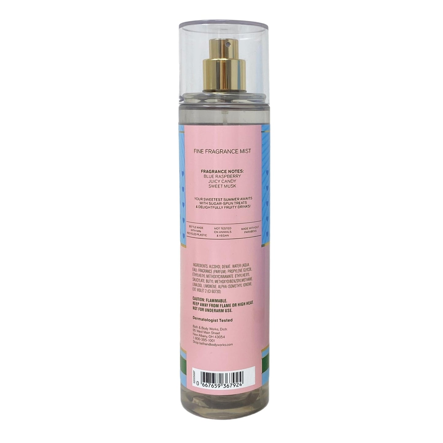 Bath & Body Works Blue Raspberry Burst Deluxe Gift Set - Fragrance Mist, Body Cream, Body Wash and Body Lotion - with an Aloe Vera Bar Soap - Full Size