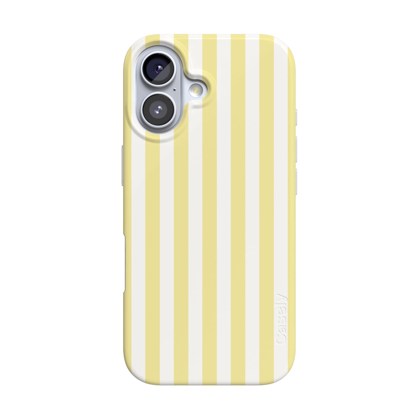 Casely iPhone 17 Case | Butter Yellow Stripes | Sunday Best | Compatible with MagSafe | Classic Ultra Slim Design