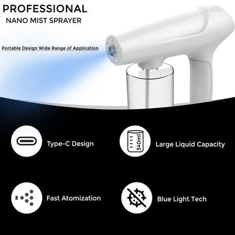 Hovinke Barber Nano Spray，Cordless Portable Water Sprayer, USB-C Rechargeable for Barber, Salon, Home