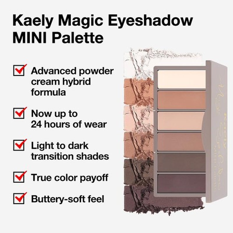 Kaely 6 Color Mini Nude Brown Neutral Eyeshadow Palette Makeup, Highly Pigmented Eye Shadow Palette Waterproof, Natural Matte Eye Shadow Palette, paleta de sombras de ojos, Vegan & Cruelty-free, 10