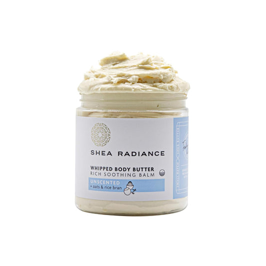 Whipped Shea Butter with Colloidal Oatmeal - Moisturizing Body Butter for Soothing Skin | Unscented (5 oz)