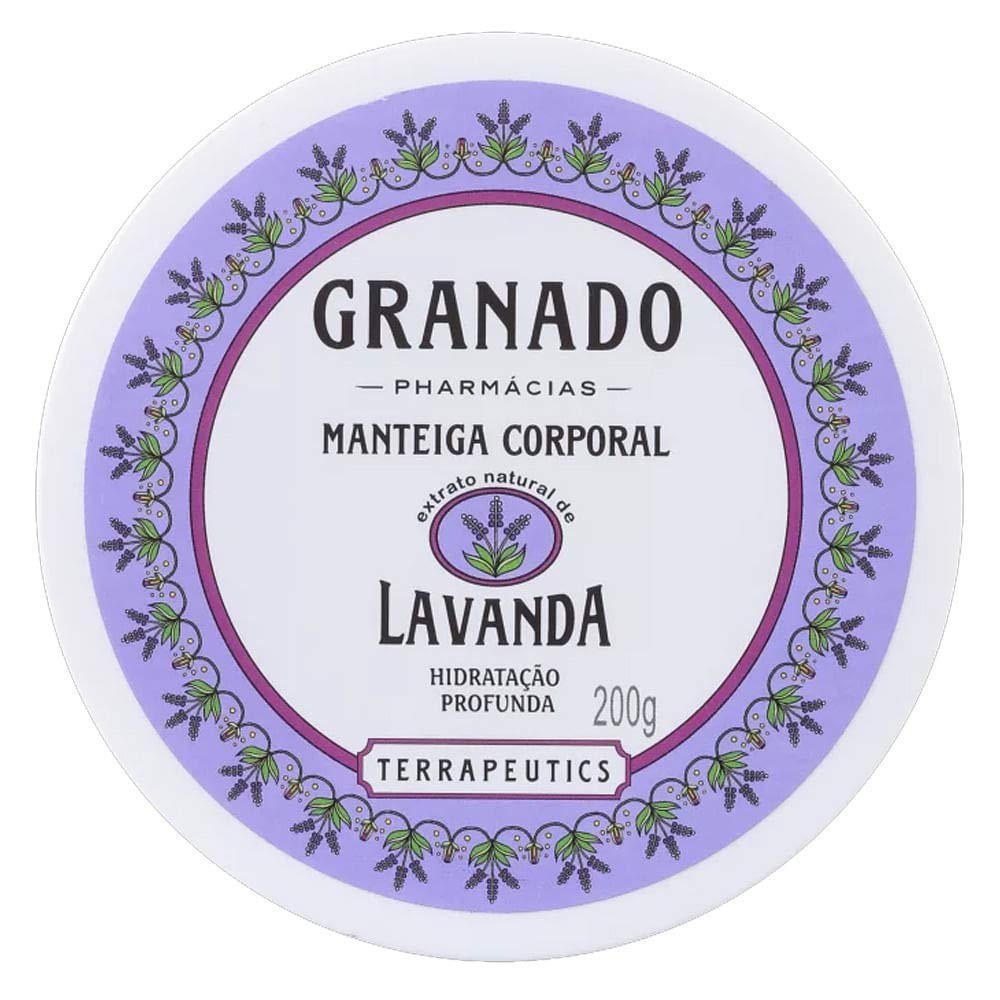 Granado - Linha Terrapeutics - Manteiga Corporal Hidratacao Profunda Lavanda 200 Gr - (Terrapeutics Collection - Lavender Deep Moiturizing Body Butter Net 7.05 Oz)