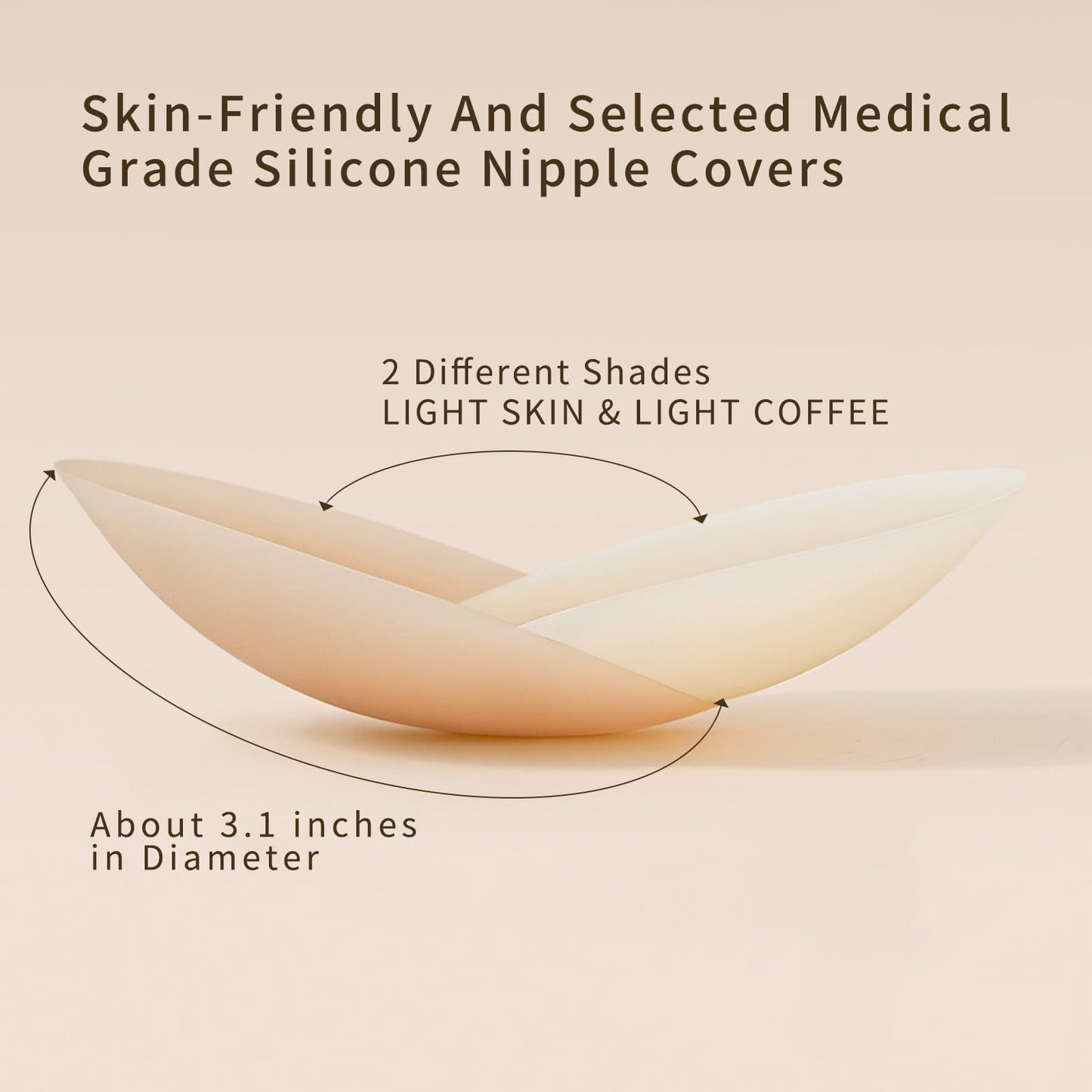 BEWTEIM Boobytape for Breast Lift Plus Size, XL Boob Tapes 5 inch Wide D-G Cup, Invisble Breast Tape Lifting Large Breast with 2 Reusable Nipple Covers 10 Satin Nipple Pasties Cream
