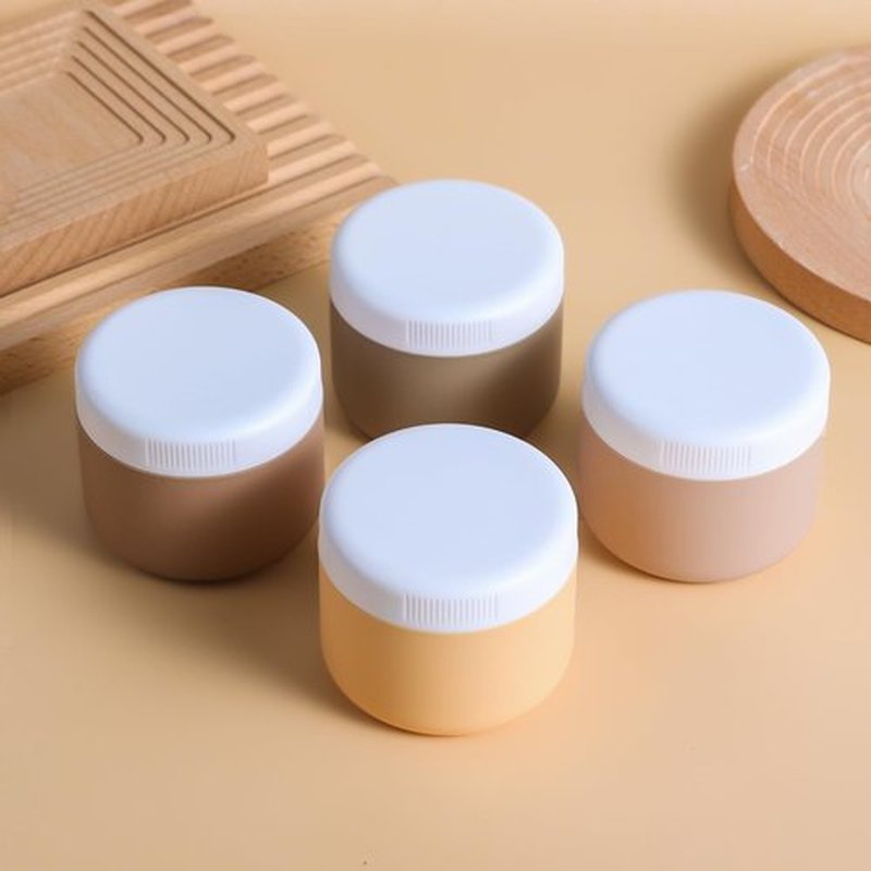 Kuangre Travel Containers for Toiletries, Silicone Cream Jars BPA Free, TSA Approved 3oz Travel Size Containers, Leak-proof Travel Essentials with Lid for Cosmetic Face Hand Body Cream (4 Pack)