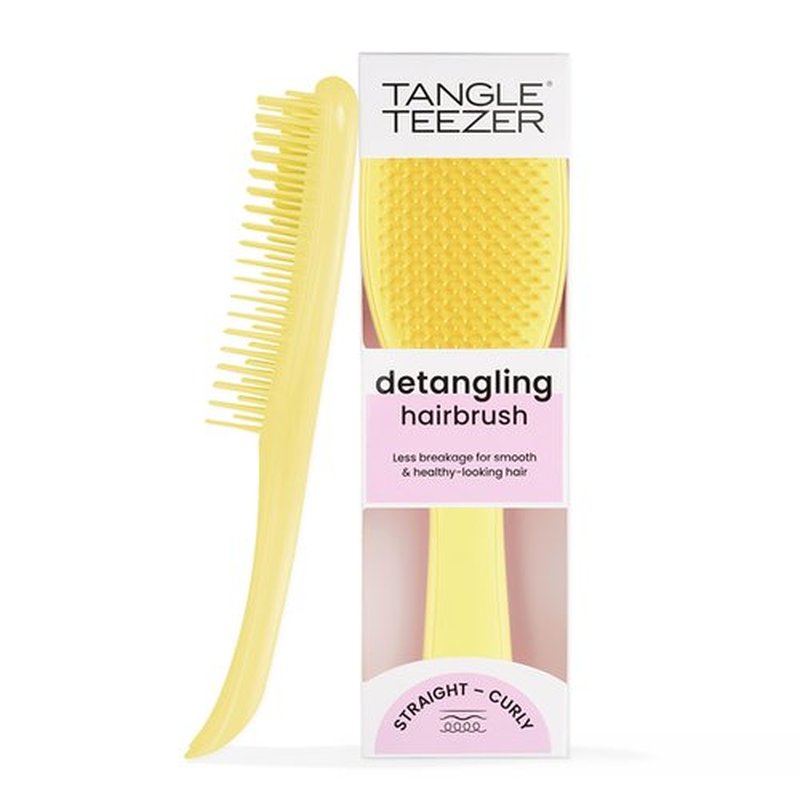 Tangle Teezer Ultimate Detangler Hairbrush for Wet & Dry Hair, Eliminates Knots & Reduces Breakage for All Hair Types, Hyper Yellow
