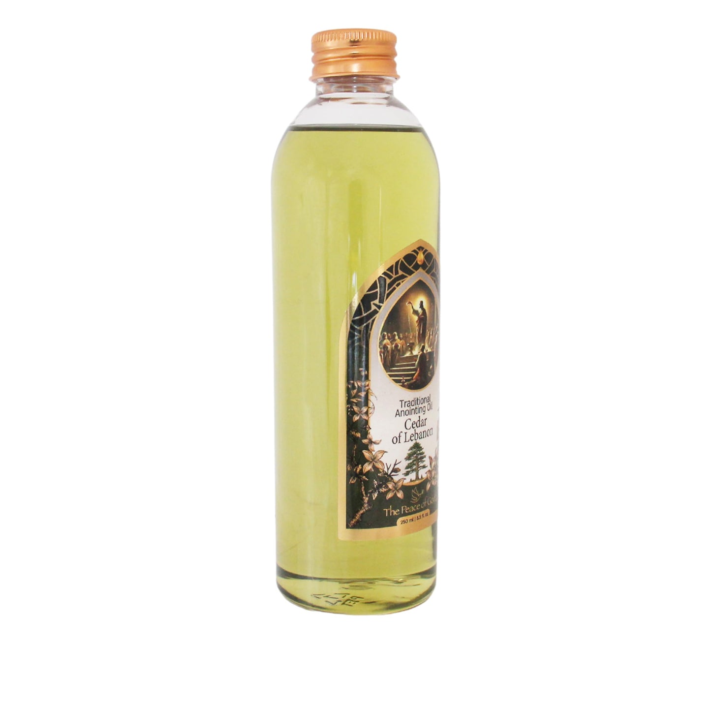 Cedar of Lebanon Scented Blessed Holy Anointing Oil Bottle for Christian Prayer, Meditation from Israel Jerusalem - 250 ml | 8.5 fl.oz.