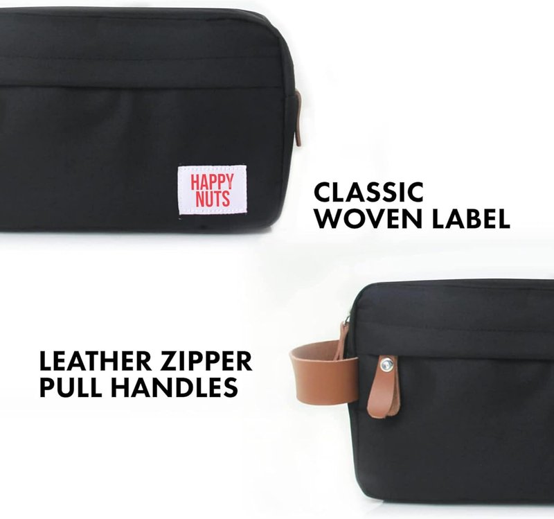 Men's Toiletry Bag - Canvas Organizer for Travel | TSA Approved, Black