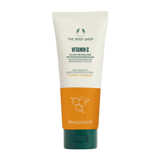 The Body Shop Vitamin C Glow Boosting Microdermabrasion – Exfoliation for Tired, Dull Skin – Vegan – 100ml