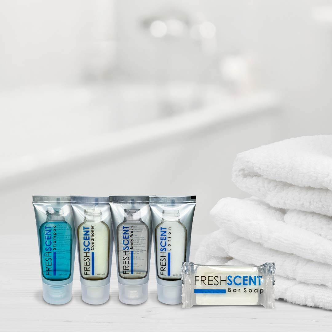 Freshscent Conditioner 1oz (200 Pack) Hotel Travel Size, Bulk Amenities and Toiletries for Hospitality