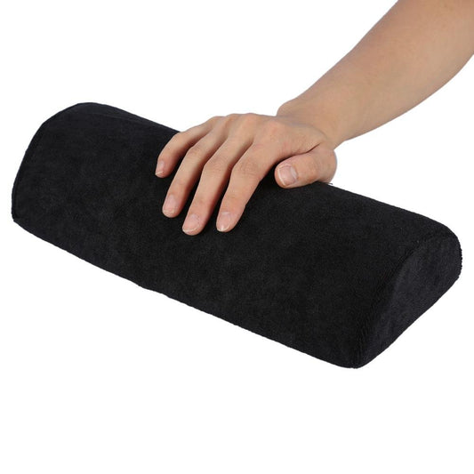 Nail Pillow, Salon Nail Hand Rest Cushion Detachable Washable Hand Holder Cushion Nail Art Soft Sponge Pillow Nail Art Manicure Tool (Black)