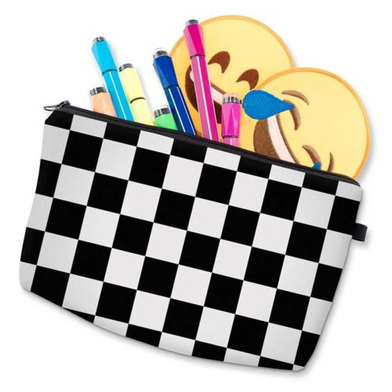 LOOMILOO Cosmetic Bag for Women, Adorable Roomy Makeup Bags Travel Water Resistant Toiletry Bag Accessories Organizer Cute Gifts (Lattice 51782)