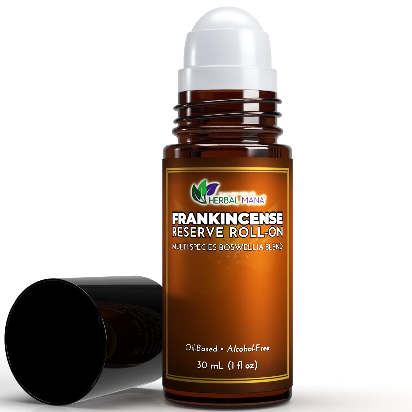 Frankincense Reserve Essential Oil Roll-On, 30mL (1 fl oz) – Deep Resin Blend with CO2 Extracts – Pre-Diluted in Fractionated Coconut Oil (FCO) – Oil-Based, Alcohol-Free Aromatherapy Roller