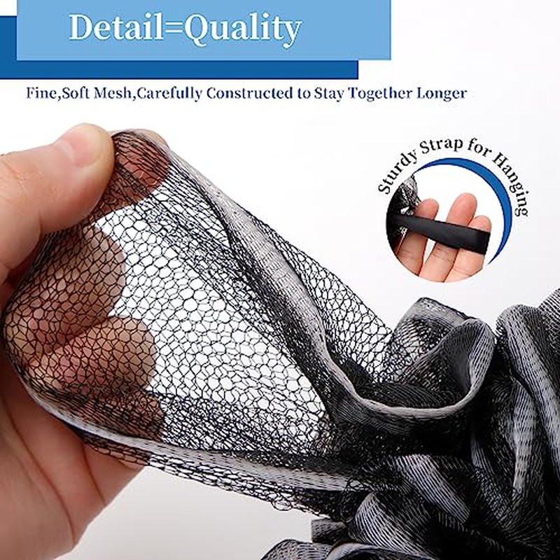 FARMOGA Bath Loofah Sponge Back Scrubber Shower Sponge Soft Mesh Exfoliator Pouf Shower Ball Bath Sponges for Women and Men Bath Accessories