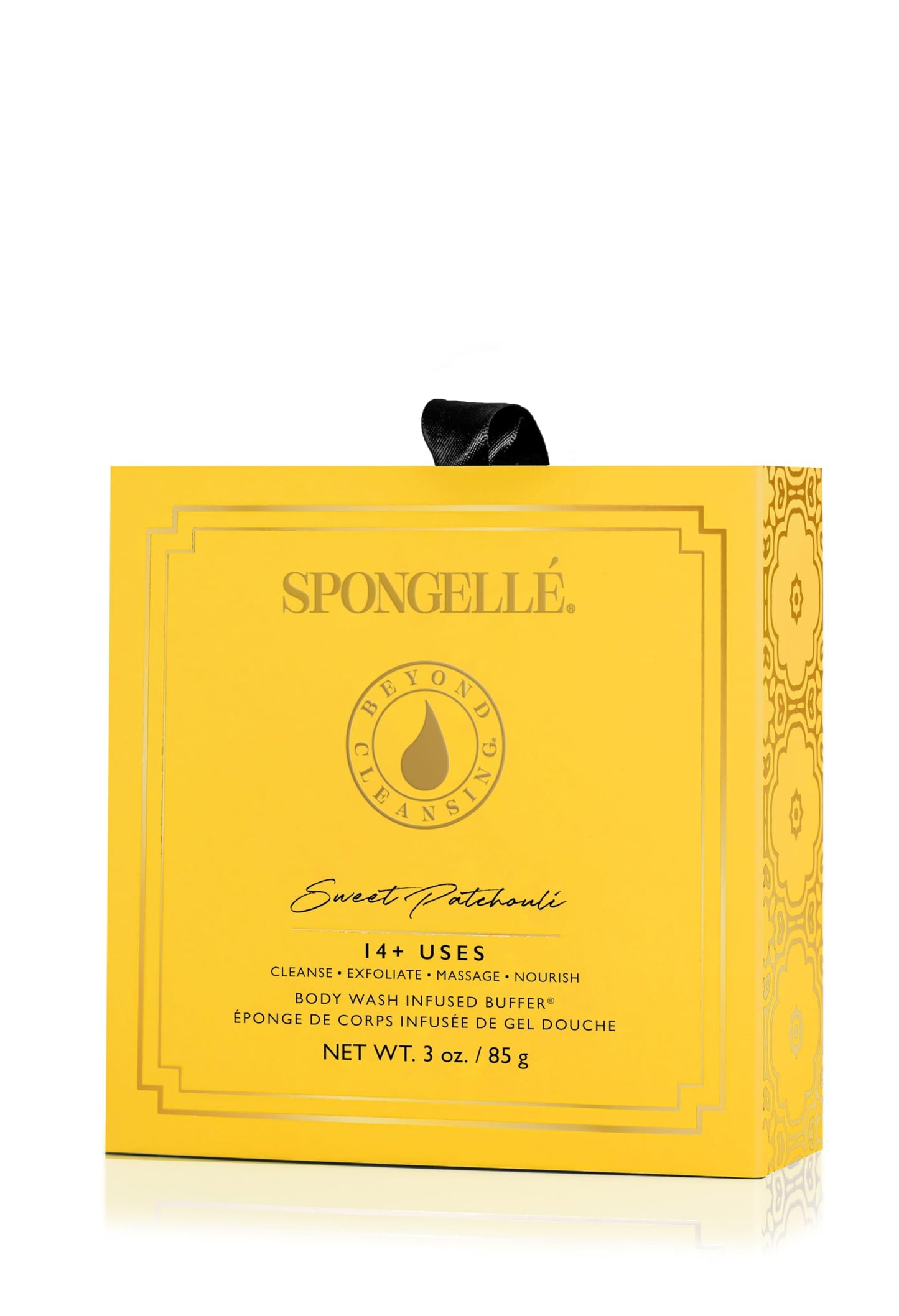 Spongellé Sweet Patchouli Wild Flower Bath Sponge with Box for Mothers Day Gift | Built-in Body Wash & Body Scrubber, Shower Loofah Sponge for Women | 14+ uses