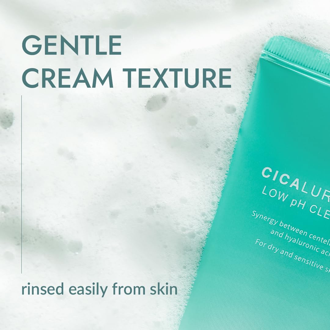 MIZON Cicaluronic Low pH Cleanser with Centella Asiatica Hyaluronic Acid BHA Sebum Care Blemish Care Dead Skin Cell Removal Korean Skincare (120ml/4.05fl oz)