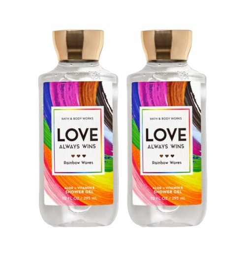 Bath & Body Works Shower Gel Gift Sets 10 Oz 2 Pack (Rainbow Waves)