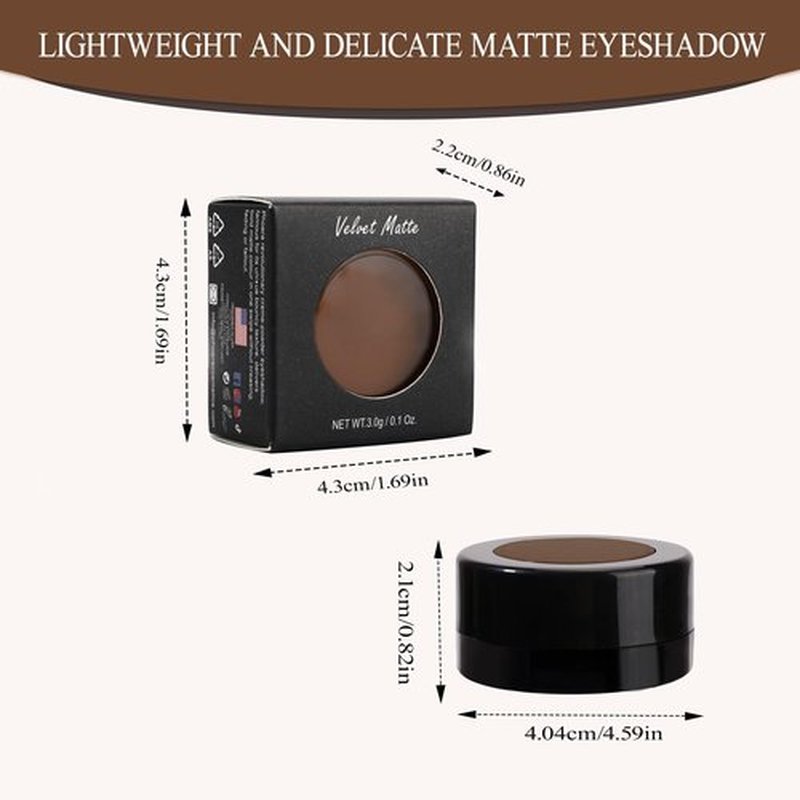 FIVEFULU Single Brown Eyeshadow, Pressed Powder Matte Brown Eye Shadow Palette Make-up, Blendable Long Lasting High Pigment Brown Eye Makeup Halloween Brown Eye Paint & Face Body Paint