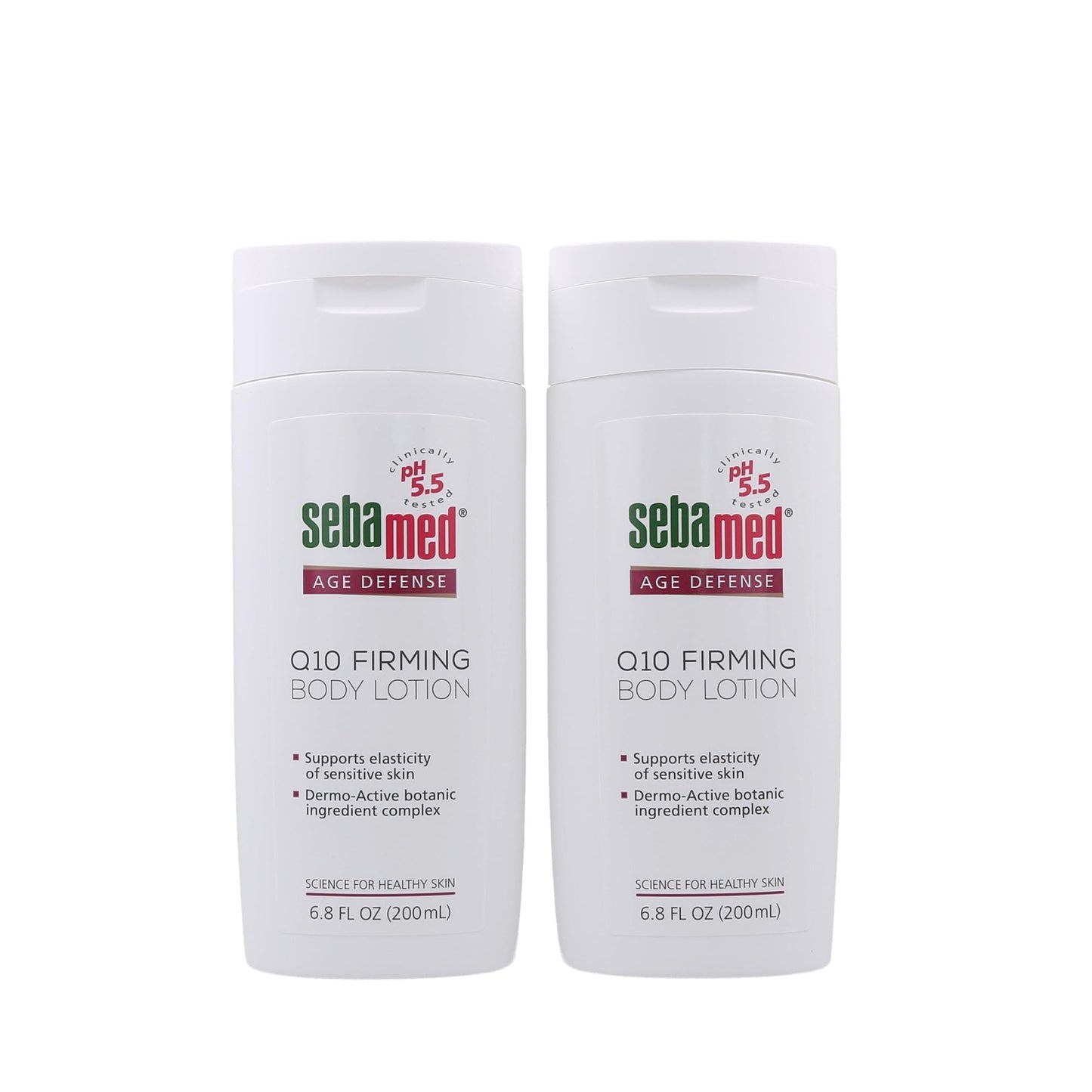 SEBAMED Age Defense Q10 Firming Body Lotion Anti-Aging Moisturizer With Shea butter and Argan Oil 6.8 Fluid Ounces (200 Milliliters) Pack of 2
