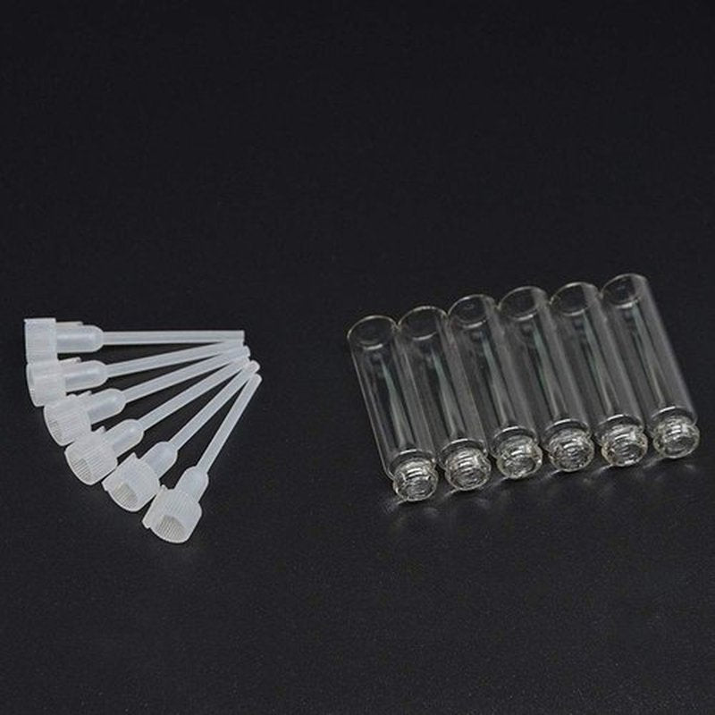 Teensery 100 Pcs Empty Perfume Sample Bottles Mini Glass Refillable Sample Vial Containers with Clear Cap for Aromatherapy, Essential Oil, Fragrance and Liquid (2ml)