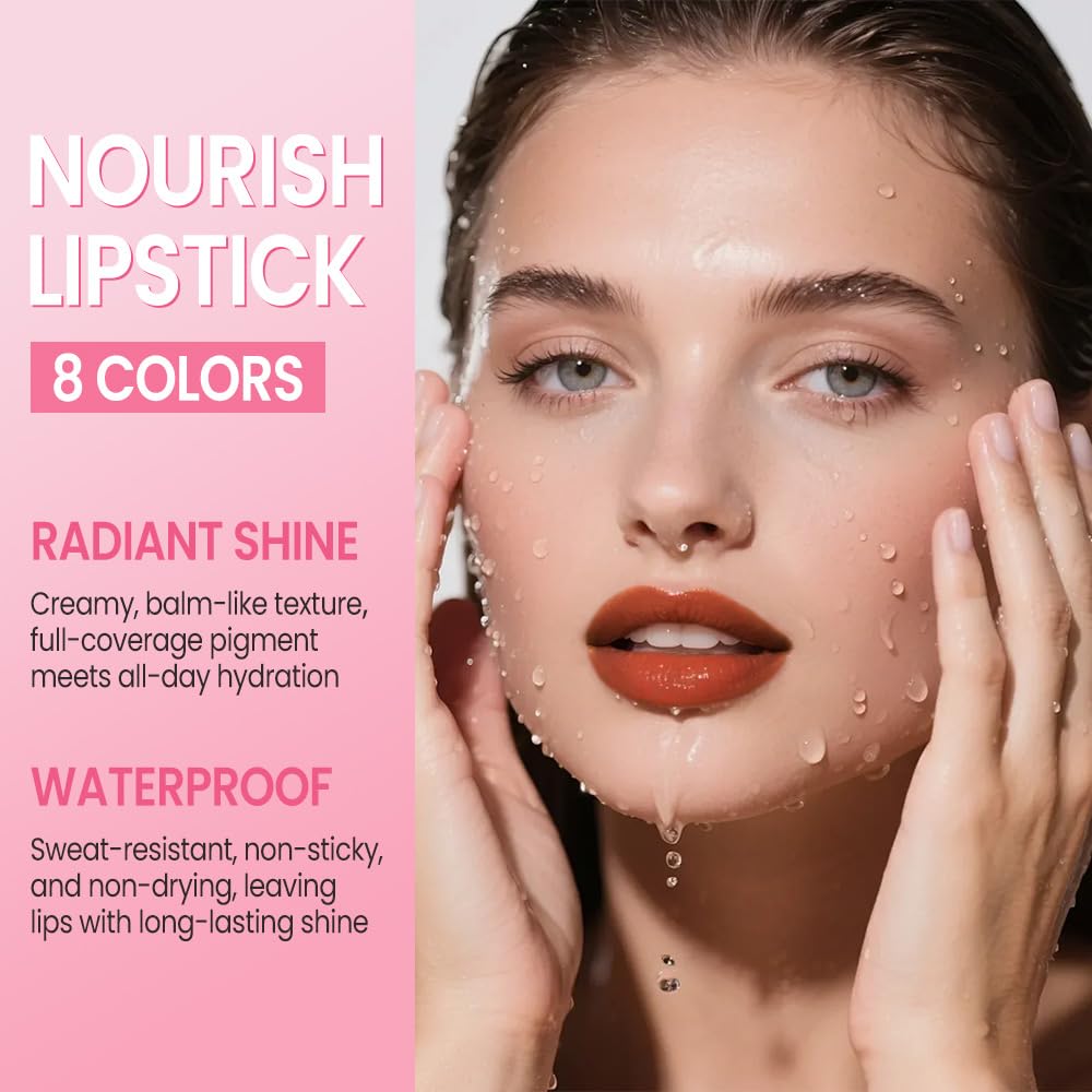 HHLTOH Honey Lipstick Tinted Lip Balm - Matte Tint Cream Lipsticks for All Skin Tones, Hydrating Lip Stain, Can be Buildable Blendable Nourishing Moisturizing Suitable for Women to Every Day Makeup 06