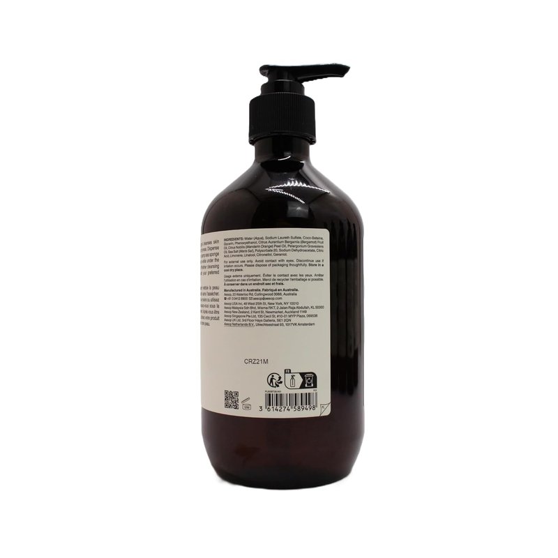 Aesop Resurrection Hand Soap - Geranium Leaf Body Wash | Paraben-Free, Vegan | 16.9 oz