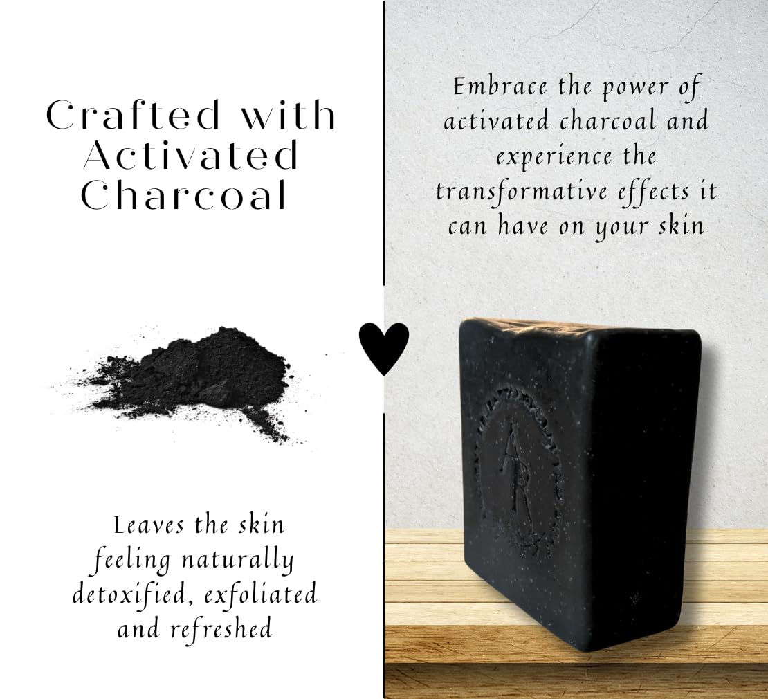 Ancient Releaf Tepezcohuite Charcoal Tea Soap, with tallow, Nourishing, Soothing, Cleansing, 5oz. bar