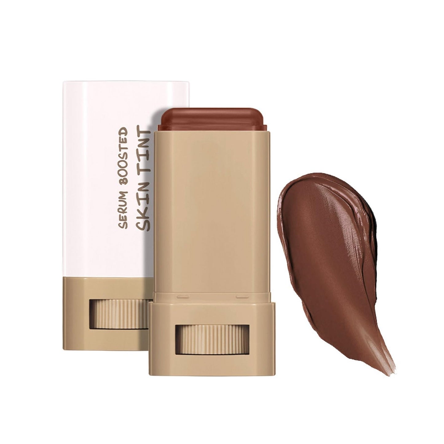 SWETIYOU Beauty Balm Serum Boosted Skin Tint, Foundation Makeup Stick Hydrating Tinted Moisturizer, Lightweight and Buildable Solid Tinted Hydrating Serum Foundation Contour Stick, Natural Finish