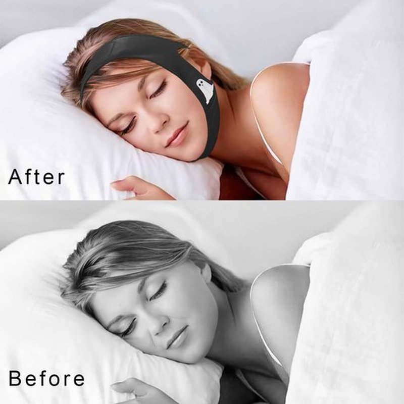 Yuibthr Chin Strap for Sleeping, V Line Lifting Mask, Halloween Decorations Spooky Ghosts, Reusable Face Strap, Jaw Exerciser (black)